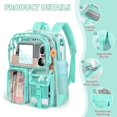 thumbnail image 4 of Mochila transparente Attmu Heavy Duty PVC transparente verde, 4 of 7
