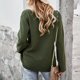 thumbnail image 3 of Top De Punto De Manga Larga Casual, Elegante Suéter De Punto De Color Puro Para Mujer Escote Cruzado Encantador Amigable Con La Piel Para El Hogar Para Mujer Para La Oficina, 3 of 6