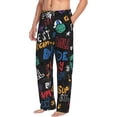thumbnail image 6 of Salouo Basketball Print Pajama Pants for Men, Lounge Pants Elastic Waistband Casual Men's sleepwear Loungewear Sleep Pajama Pant -Large, 6 of 7