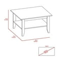 thumbnail image 7 of CoSoTower 4-Shelf 2-Piece Living Room Set, Coffee Table and Bar Cabinet Black and Espresso, 7 of 7