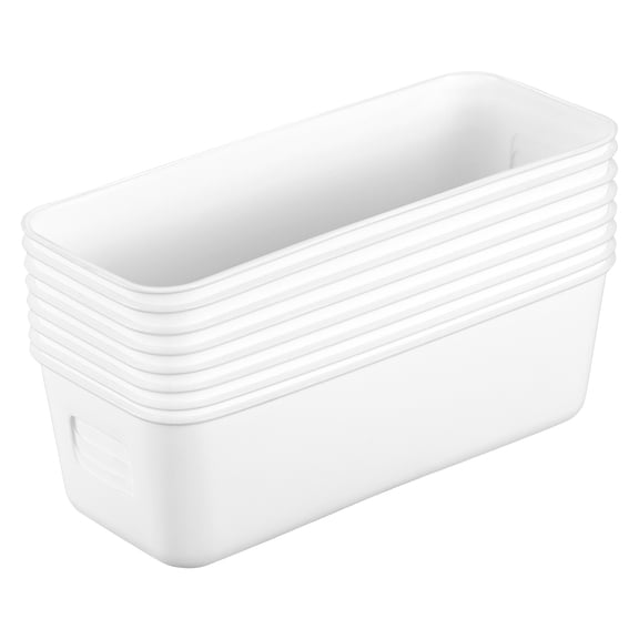 GETAJGHSD 8-Piece Narrow Rectangular Storage Boxes Set for Home Organization and Space Saving