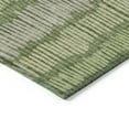 thumbnail image 5 of HomeRoots 592496 10 x 14 ft. Olive Green & Gray Striped Washable Indoor & Outdoor Rectangle Area Rug, 5 of 5