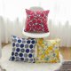 thumbnail image 2 of Juego de 2 fundas de cojín decorativas de lino y algodón con estampado geométrico cuadrado para sofá, cama, dormitorio y coche (azul, 45,7 x 45,7 cm), 2 of 5