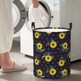 thumbnail image 5 of Sikiie Sunflowers Print Round Dirty Clothes Basket, Waterproof Standing Foldable Storage Basket, for Laundry Room, Bedroom, Bathroom Storage-Medium, 5 of 6