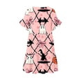 thumbnail image 4 of SELONE Halloween Pajamas Women Nightgown Plus Size Short Sleeve Dress Hat Pumpkin Ruffle Dress Gift for Wife Nightshirts, 4 of 5