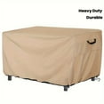 thumbnail image 2 of HLONK [Windproof Fire Pit Cover] 52x34 Inch Heavy Duty Windproof Gas Fire Pit Table Cover | Durable Beige Fabric with Black Handles  All-Season Outdoor Protection for Fire Pits and Spills, 2 of 4