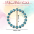 thumbnail image 2 of Uxcell 10Pcs Silk Scarf Ring Clip Bling Rhinestone T-Shirt Clips Tie Waist Knotted Buckle Rings Metal Circle Buckles for Women Sky Blue, 2 of 7