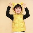 thumbnail image 4 of Esaierrr 1-7Y Boys Girls Hooded Waistcoat down Coats for Baby Kids Warm Outerwear Vest Cute Ears Sleeveless Jacket Fall Winter Outerwea Tops, 4 of 8
