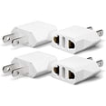 thumbnail image 1 of Adaptador de Enchufe MHKBD Blanco, Pequeño Adaptador de Viaje, Europa a EE.UU. y México, 1 of 7