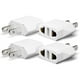thumbnail image 1 of Adaptador de Enchufe MHKBD Blanco, Pequeño Adaptador de Viaje, Europa a EE.UU. y México, 1 of 7
