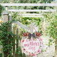 thumbnail image 5 of Eveokoki Spring Wreaths Sign for Front Door Farmhouse Spring Door Hanger Decor Rustic Wooden Happy Mothers Day Hanging Door Wall Sign for Spring Seasons Holiday 12In, 5 of 5