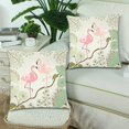 thumbnail image 2 of MKHERT Two Flamingos Throw Pillowcase Pillow Cover Cushion Couver 18x18 inch, Set of 2, 2 of 3