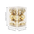 thumbnail image 3 of CuiLiyq 12Pcs Christmas Balls Ornaments, 1.6 Inch Hanging Balls, Shatterproof Plastic Decorative Hanging Ornaments, Baubles for Xmas Tree Party Wreath Decoration (Gold), 3 of 9