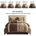 thumbnail image 4 of Nanshing Kath 7 Piece Luxury Contemporary Comforter Set, Brown, King, 4 of 4