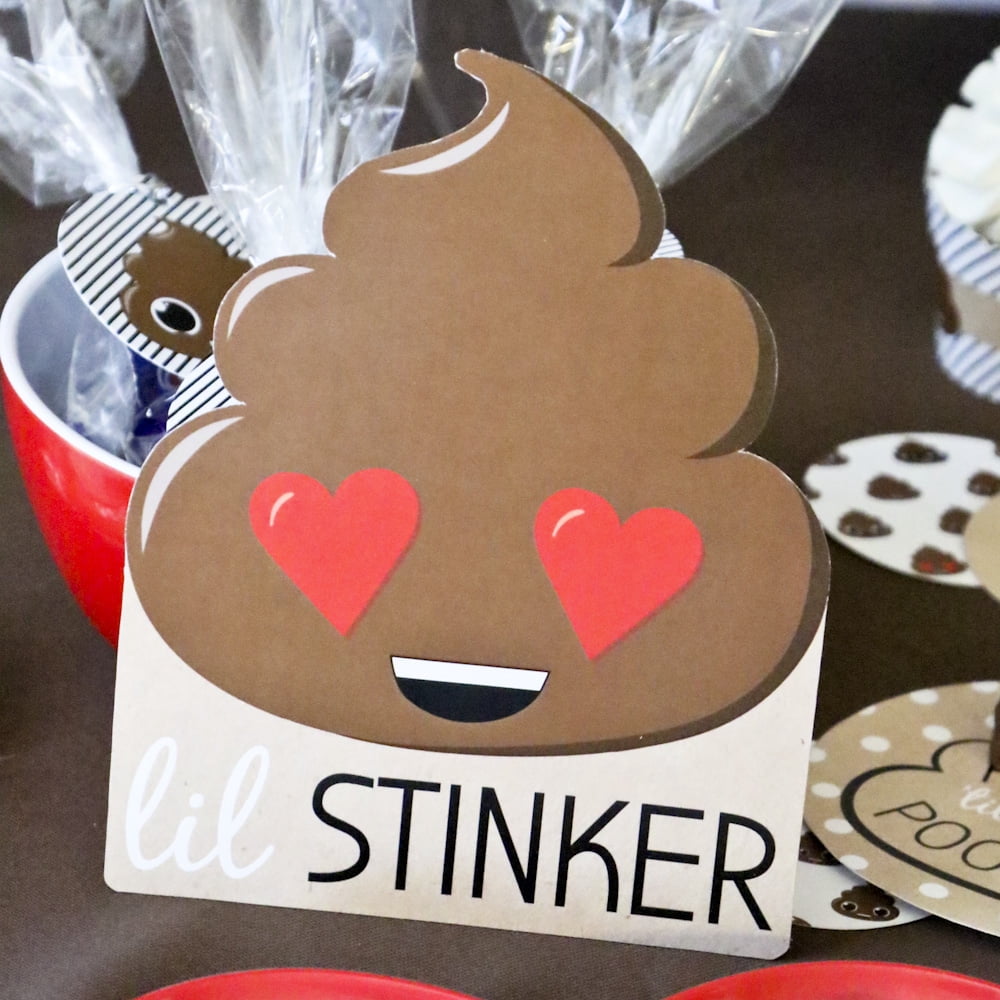 Poop Emoji Party Centerpiece Sticks – Set Of 15 Funny Table Toppers For Birthdays & Photo Booths - View #7