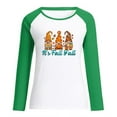 thumbnail image 4 of Penkiiy Chandail en Molleton pour Femmes C'est l'Automne Col Rond Imprimé Chandail Manches Longues Blouse Verte Y2K Vêtements, 4 of 4