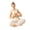 2, variant on Yihuala Resins Meditations Girl Woman Statue Figurine with Woodcut Effect for Home or Studio Tabletop Decoration Ornament