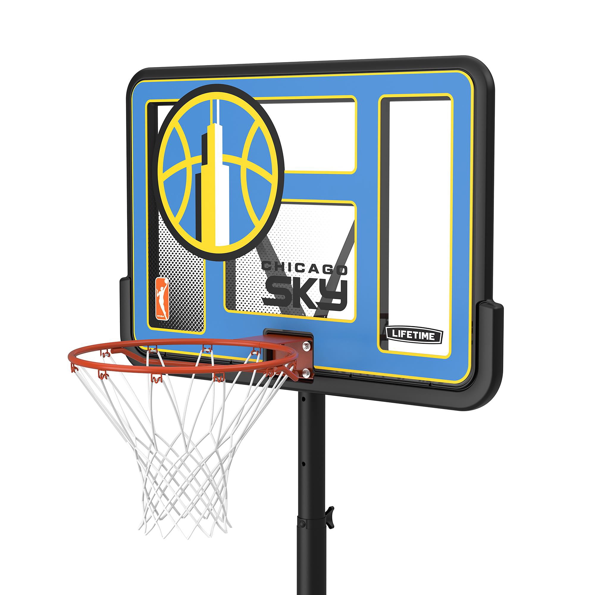 Lifetime WNBA Chicago Sky 44" Portable Basketball Hoop with Wheels - 7.5 to 10 Ft Adjustable Height