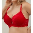 thumbnail image 2 of Plus Size Push Up Full Coverage Bra - Padded Underwire, Adds a Cup Size & Lift Up Bra, Red, 2 of 8