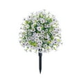 thumbnail image 2 of Artificial Flowers for Outdoors, 2025 New UV Resistant Artificial Plants Fake Silk Flowers for Spring Summer Garden Home Porch Decor, 24 X 16 Inch (White), 2 of 5