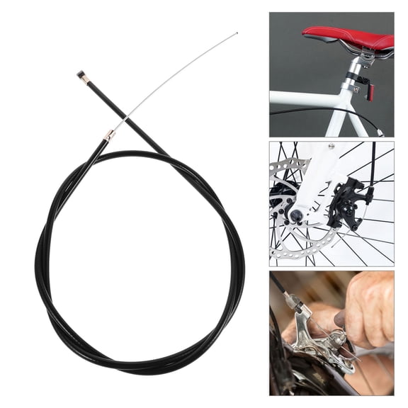 IDEANATEGRATE 1Set Black Brake Cable for Electric Scooter and Bicycle with Enhanced Safety 45.3x0.2x0.2in Steel