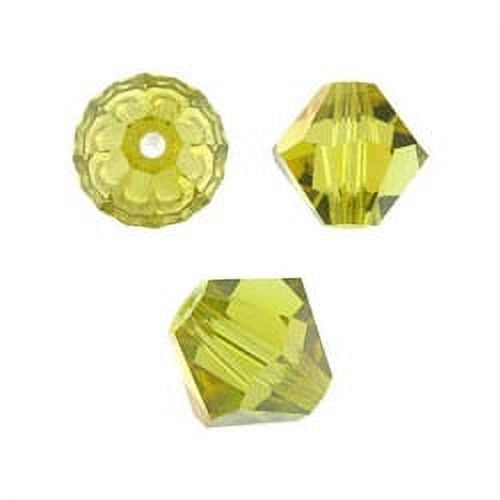 Swarovski Bicone Crystal Beads Item #5328/#5301 Lime Color 4mm Size - 72 Pieces