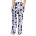thumbnail image 3 of Uemuo Daisies Flowers Pattern Women's Wide Leg Palazzo Lounge Pants with Pockets Light Weight Loose Comfy Casual Pajama Pants-XX-Large, 3 of 9