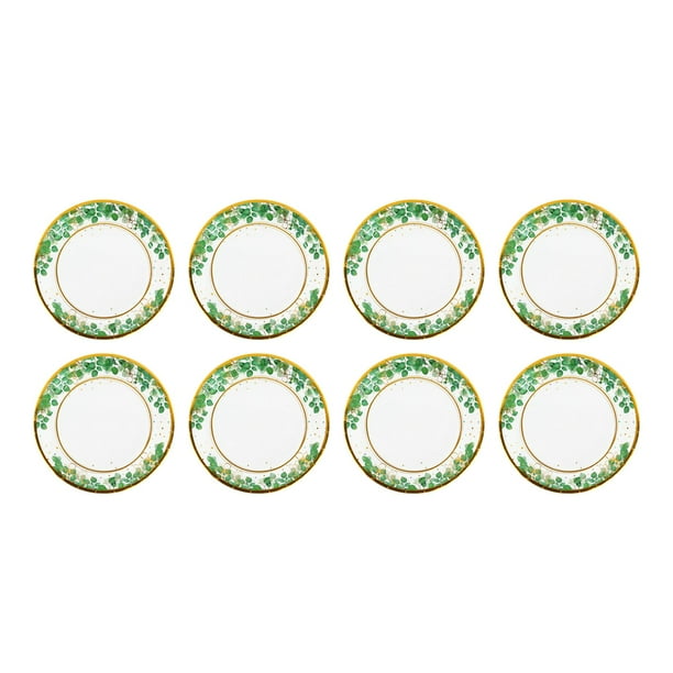 Vasos de papel, platos de papel, platos ligeros para fiesta, vajilla desechable, decoración verde salvia para reunión de cumpleaños, Picnic Plato de papel