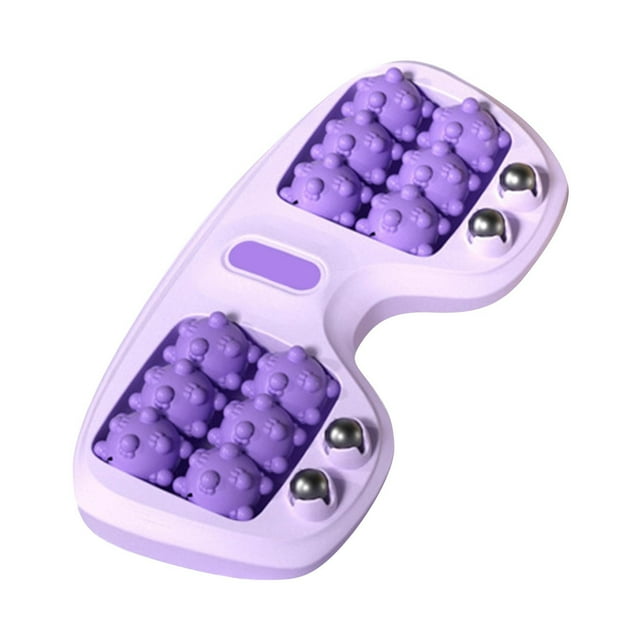 Masajeador de pies para gatos de plástico ABS, 12 rodillos, 2 modos, rodillos de acupresión para aliviar la fascitis plantar, herramienta de masaje portátil para spa en casa