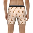thumbnail image 4 of Xecao Cute Squirrel Print Boxer Briefs for Men's Stretch Moisture-Wicking Underwear, Mid-Rise Classics breathable fabric, 4 of 7
