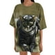 thumbnail image 1 of Blusa informal de manga corta con estampado de animales y manga corta para mujer Fridja  gope3480, 1 of 6