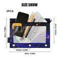thumbnail image 3 of Solar System Starry Sky 2 Pack Pencil Pouch for 3 Ring Binder Smooth Zipper Folders with Pockets Clear Window Pencil Case, 3 of 6