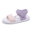thumbnail image 3 of Sandalias para niños Toes ABIERTA Zapatos planos Sandalias de verano sin deslizamiento SOLO (29) Púrpura, 3 of 6