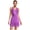 Purple, variant on Women's Shiny Rhinestone Latin Dance Dress Sleeveless Tassel Samba Tango Ballroom Dance Dress White S