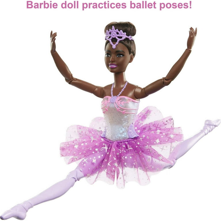 Barbie Dreamtopia Twinkle Lights Ballerina Doll, Brunette with Light-Up Feature Wearing Removable Headband & Tutu Barbie Dreamtopia Twinkle Lights Ballerina Doll, Brunette with Light-Up Feature Wearing Removable Headband & Tutu