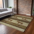 thumbnail image 6 of Addison Rugs Mayfield Washable Lodge Bear/moose Cutouts Brown Rectangle Rug, 10' x 14', 6 of 6