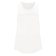 thumbnail image 5 of Penkiiy Women's Crewneck Pleated Camisole Top - Summer Essential Sleeveless Blouse for Casual Outfits & Trendy Looks L White, 5 of 7