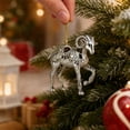 thumbnail image 5 of Dalxymotic Christmas Sheep Ornament, Ram Hanging Pendant Figurine, Rustic Farm Animal Tree Decor Accent, Holiday Decor Gift for Christmas Tree, Home, Mantel, Shelf, Window, Porch, 5 of 7