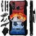 thumbnail image 1 of Compatible Samsung Galaxy Note 10 Case Armor Hybrid Phone Cover LuxGuard Holster (Soccer Storm), 1 of 1