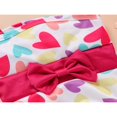 thumbnail image 4 of Girls Sister Matching Swimwear Bikini Costume Heart Print Swimsuit Ruffles Shorts, 4 of 6