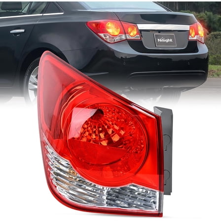 Nilight Taillight Assembly Compatible with 2011 2012 2013 2014 2015 Chevy Cruze 2016 Limited Outer Tail Light OE Style Rear Lamp Replacement Driver Side