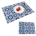 thumbnail image 1 of DouZhe Polyester Placemats Ensemble de 4, Motif Yeux Bleus Nazar Résistant à la Chaleur Place Mats pour Table à Manger, 12 Pouces x 18 Pouces, 1 of 6