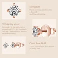 thumbnail image 4 of AIXZETHY Tiny Moissanite Stud Earrings 0.1ct Brilliant Round Cut D Color VVS1 Clarity Earrings 925 Sterling Silver Earrings Birthday Christmas Valentines Day Mothers Day Gifts, 4 of 6