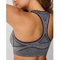 thumbnail image 5 of Hanes Sport Women's Seamless Racerback Sports Bra Ebony Heather L, 5 of 8