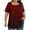 Red, variant on Titcea Plus Size Tops for Women Gradient Oversized Ruffled Pleated Short Sleeve T Shirts Loose Comfort Casual Daily Shirt Outdoor Holiday Tops
