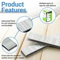 thumbnail image 3 of MEITE 18GA 1/4" Narrow Crown Galvanized Staples, 1/2" Length for Upholstery 8,000 Pcs/Box(5 Boxes), 3 of 6