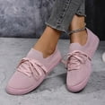 thumbnail image 5 of Dakaela Mesh Slip on Shoes Women Knit Lace up Low Top Sneakers Lightweight Casual Flat Walking Loafers, 5 of 8