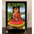 thumbnail image 6 of IBA Indianbeautifulart Lord Gautam Buddha In Meditation Poses Digital Prints Poster With Frame For Living Room Home Decor Religious Frame Wooden Frame For Wall Decor, 6 of 7