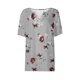 thumbnail image 4 of Blusas de Manga Corta para las Mujeres Impresas Cuello Redondo Casual Top, Blusa de Algodón de Imitación para el Hogar Y Diario, 4 of 4