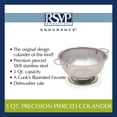 thumbnail image 3 of Colador Strainer RSVP International Endurance Acero Inoxidable Perforado 3 Cuartos, 3 of 9